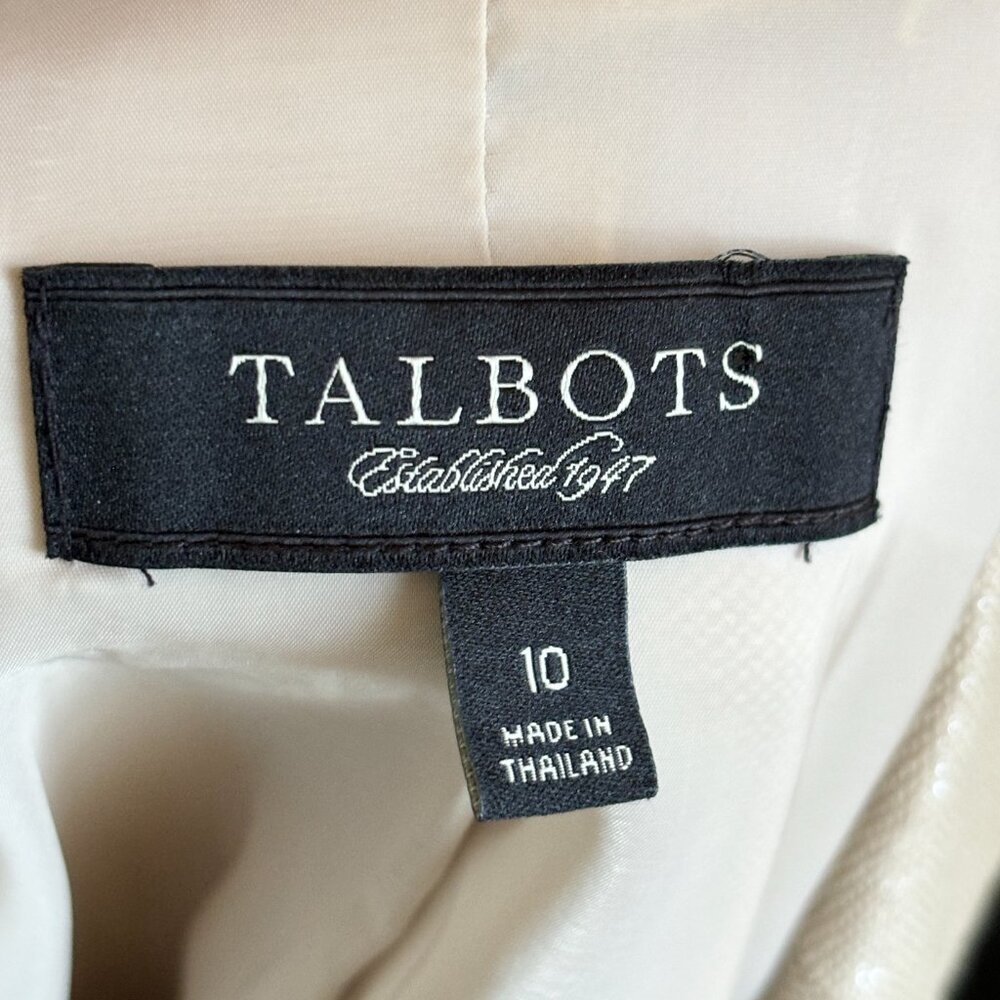 Talbots 2 Button Metallic Shimmer Linen Blazer Ja… - image 7